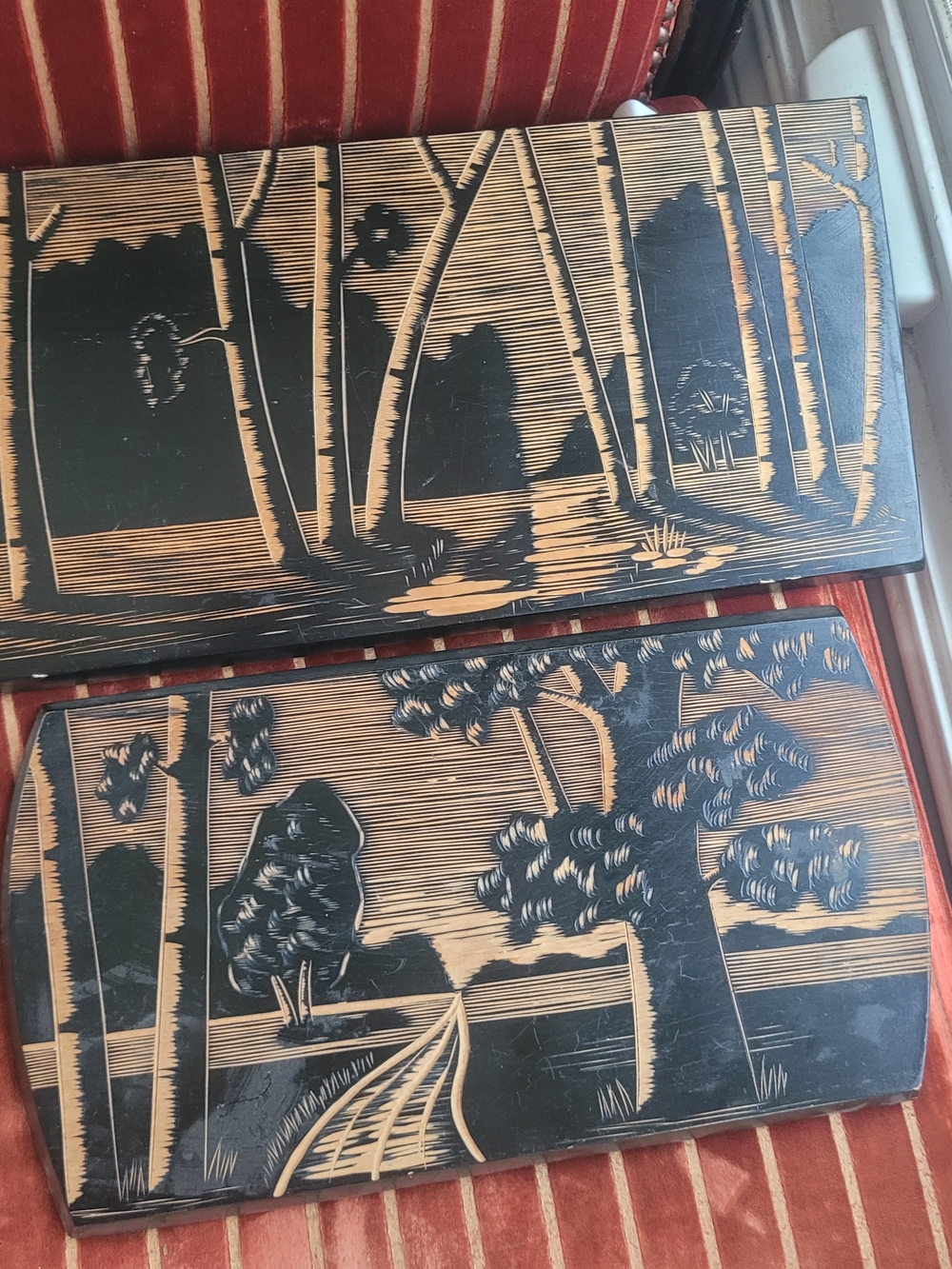 Vintage Wood Carved Hangings